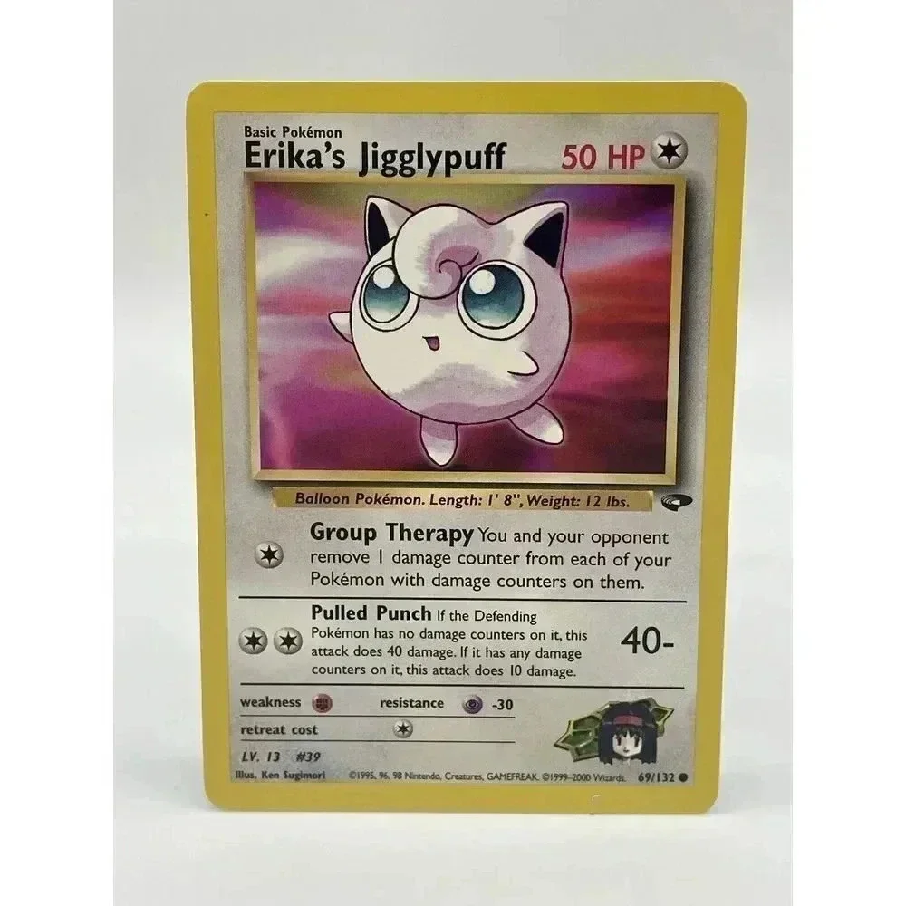 Erika's Jigglypuff‎ 69/132 Pokemon Non Holo Gym Challenge WOTC Vintage 2000 NM